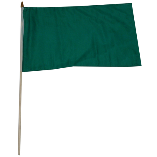 Green flag on a white background