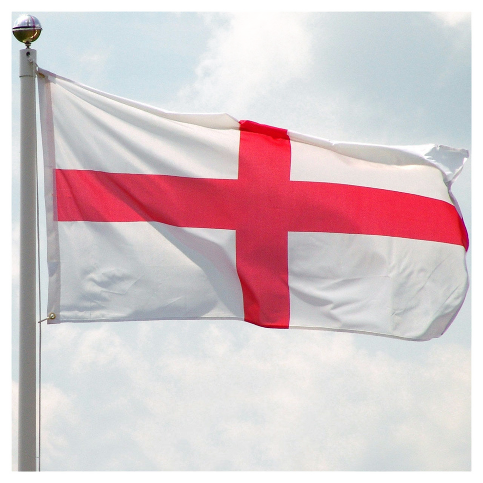 England St. George's Cross white flag with red cross