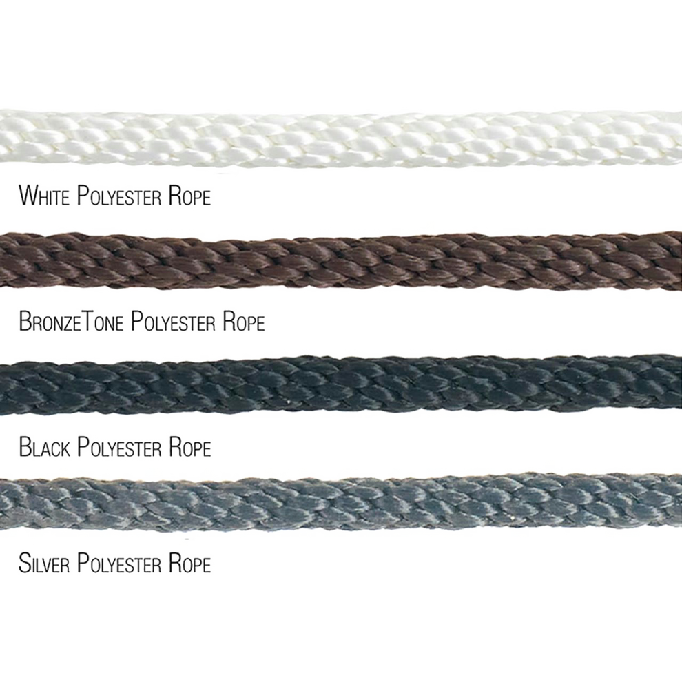rope in white or bronze or black or silver colors