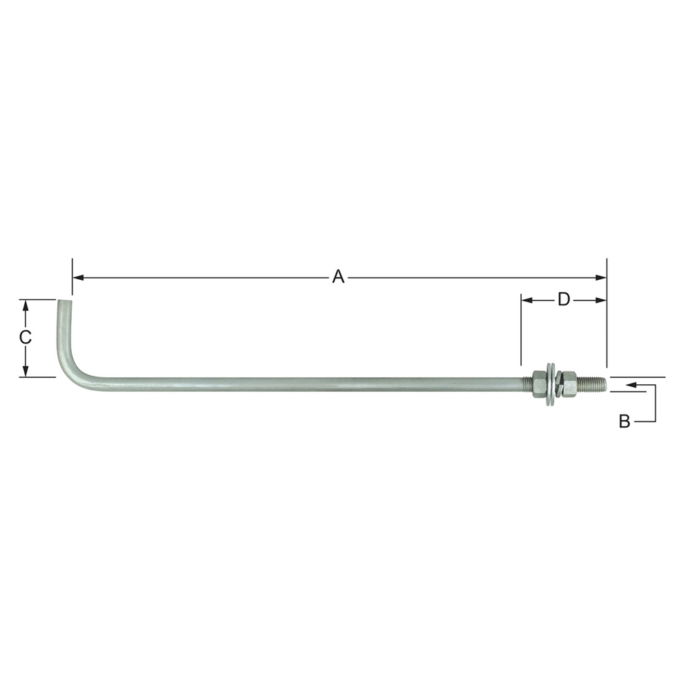 Silver shoe base anchor bolt