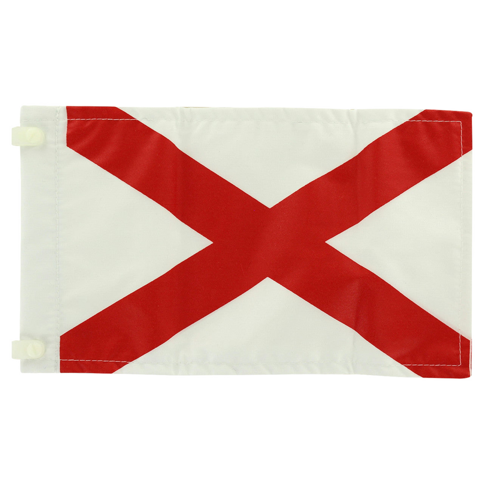 White with red "X" Antenna Flag