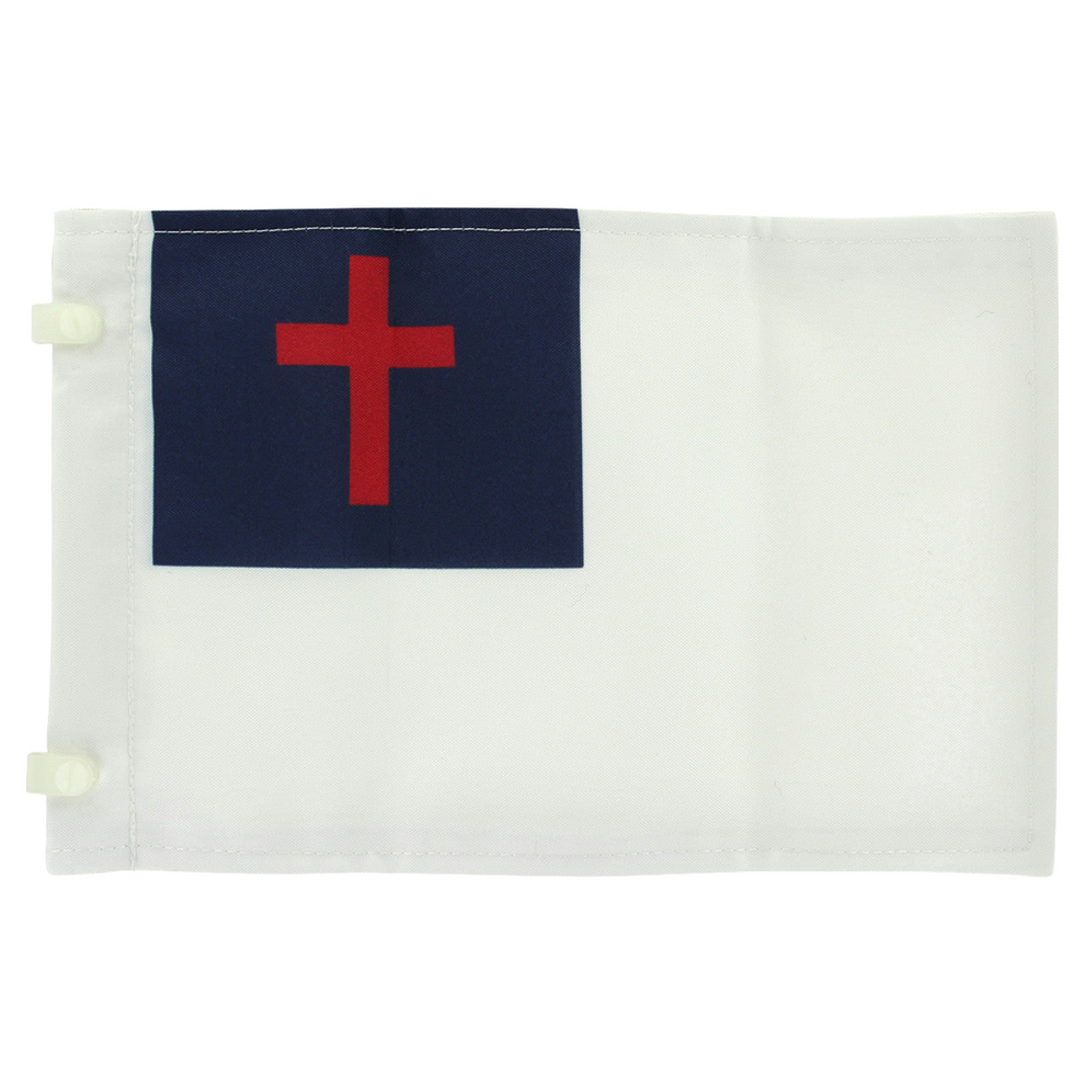 Antenna white Christian flag