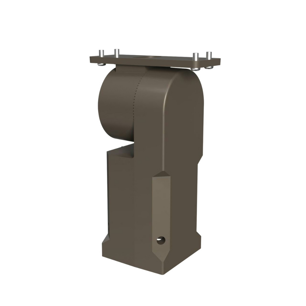 Metal bracket or support structure on a white background