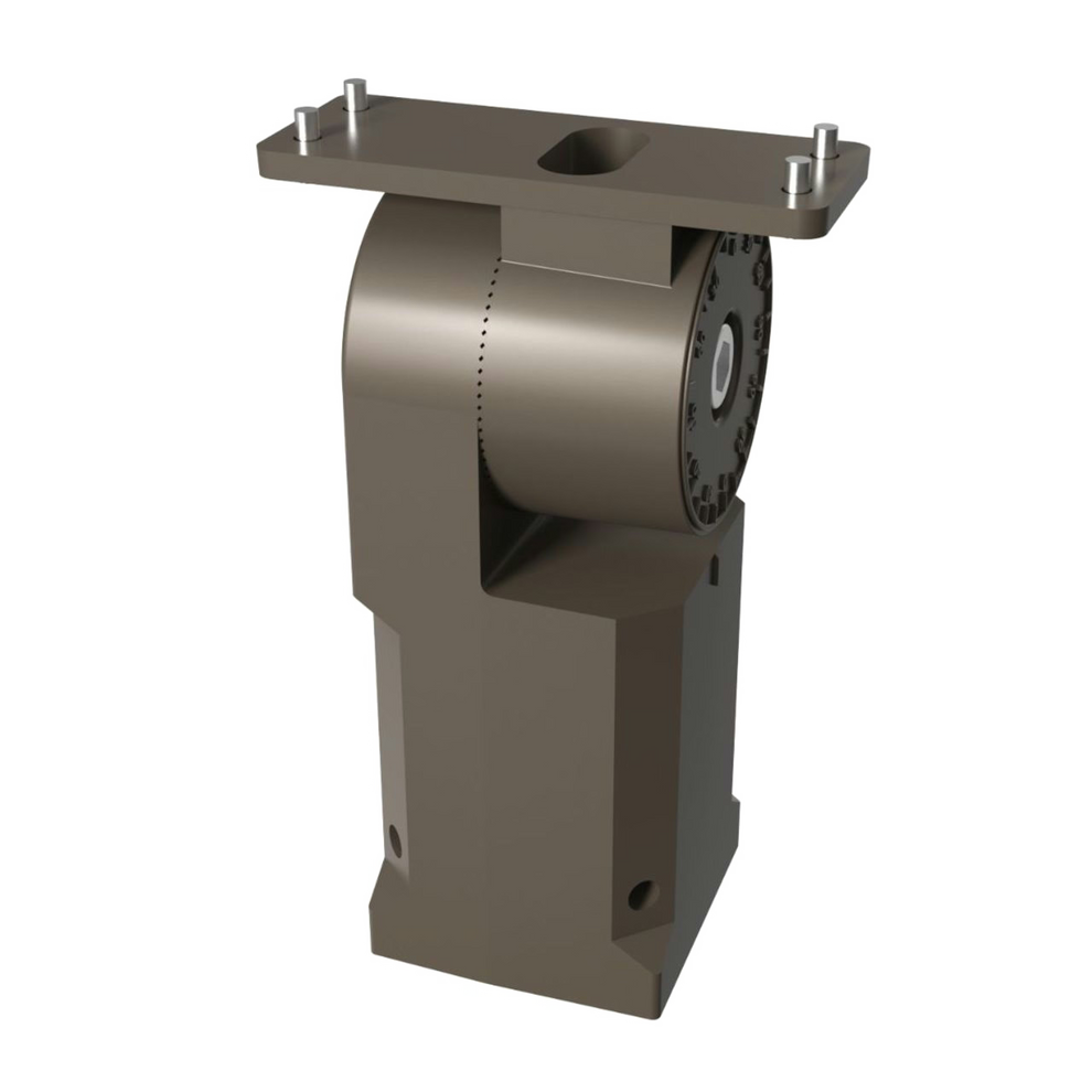 Metal mechanical component on a white background