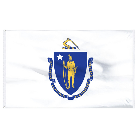 Massachusetts Flag 4 x 6 Feet Nylon