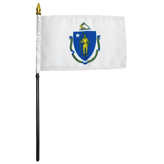 Massachusetts flag 4 x 6 inch
