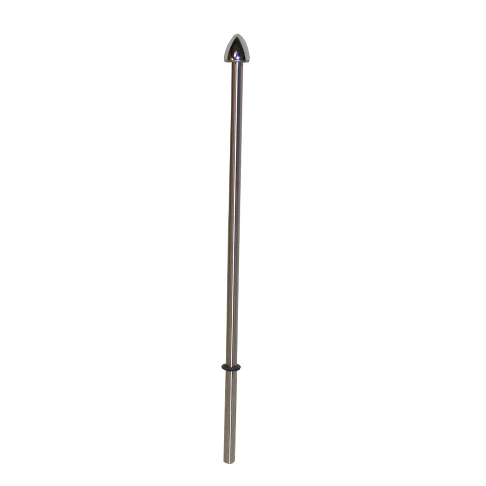 Indoor flagpole with spear head