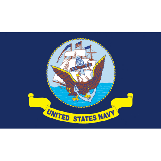 U.S. Navy flag on a white background