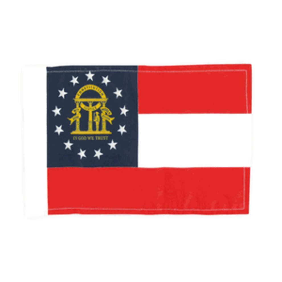 New Georgia state car flag on a white background