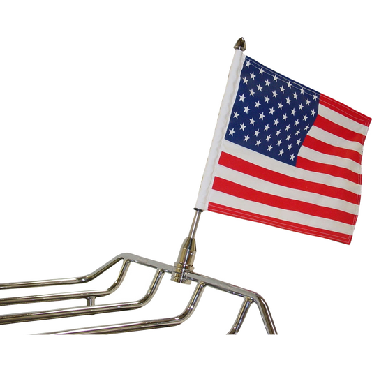 Parade Fixed Stainless Steel Motorcycle Flag Mount - 1/2"