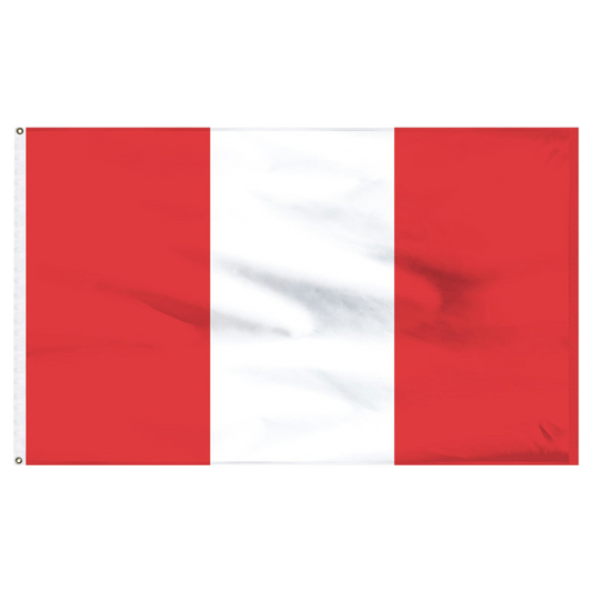 Peru 5' x 8' Nylon Flag - No Seal
