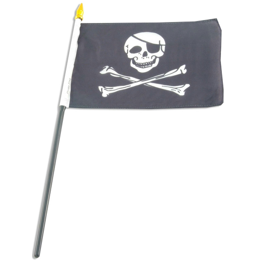 Pirate (Jolly Roger) Flag 4x6 inch hand flag