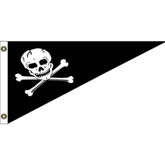 Pirate Nylon Bow Pennant Flag 10"x 15"