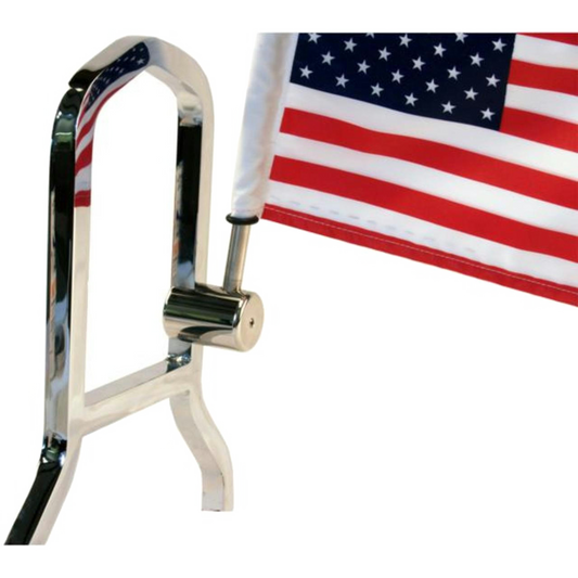 Rear Square Stainless Steel  Motorcycle Flag Holder