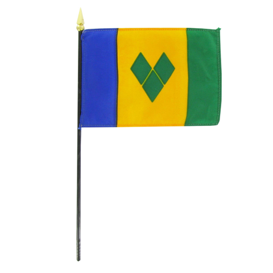 St. Vincent and the Grenadines 4in x 6in Hand Flag