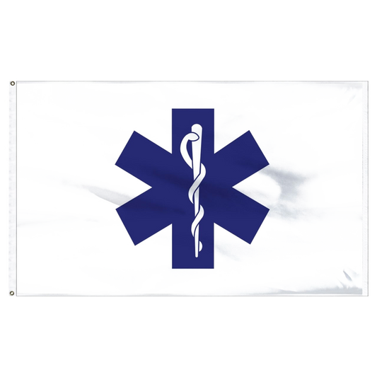 Star of Life Flag 3ft x 5ft Nylon