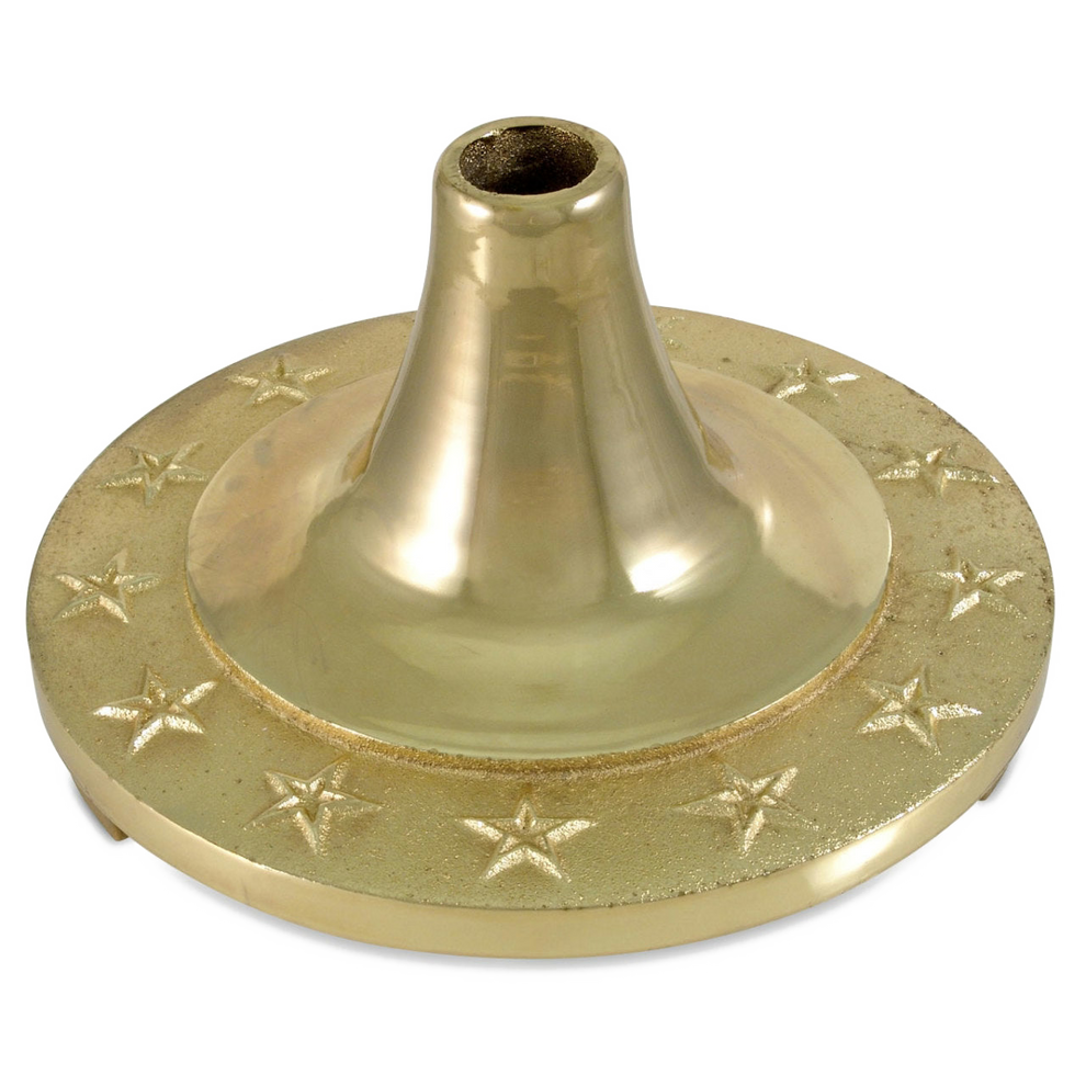 Gold indoor flagpole base