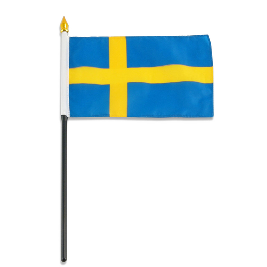 Swedish flag on a white background