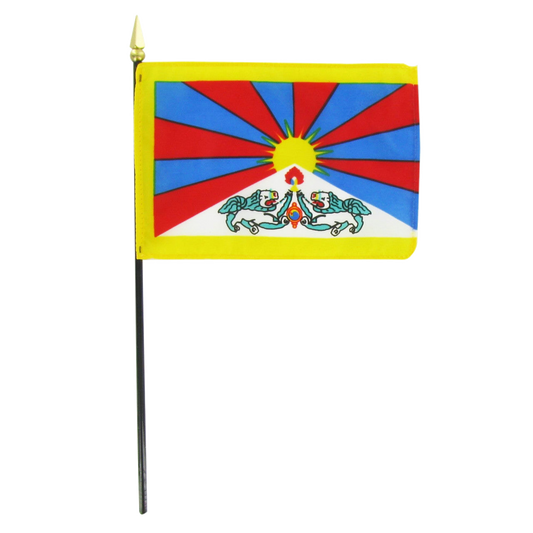 Tibet 4" x 6" Stick Flag