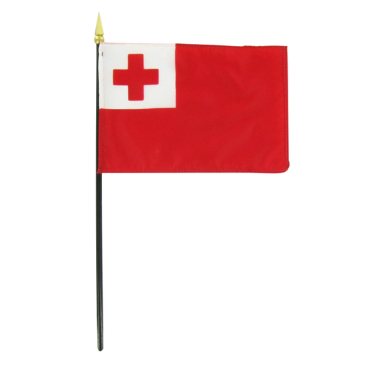Tonga 4" x 6" Stick Flag
