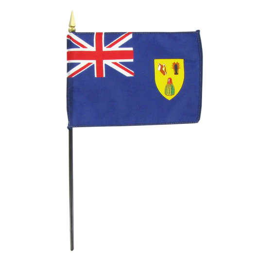 Turks and Caicos 4in x 6in Stick Flag