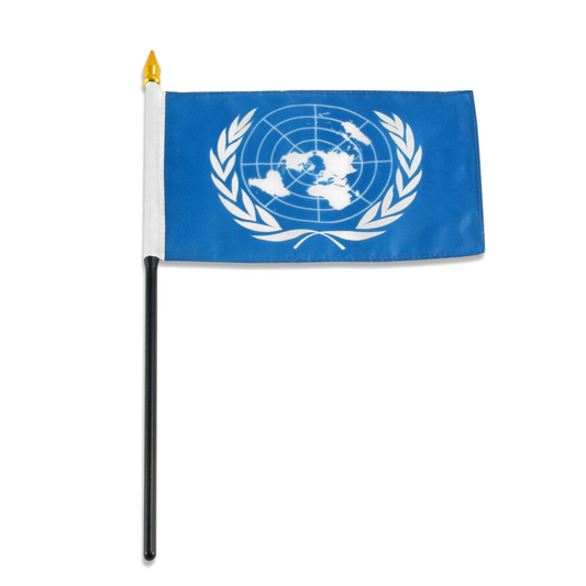 United Nations flag on a white background