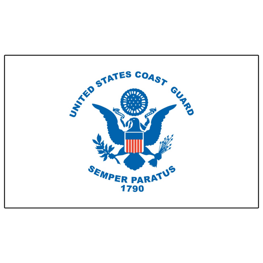 US Coast Guard Flag 4ft x 6ft Heavy Duty Spun Polyester