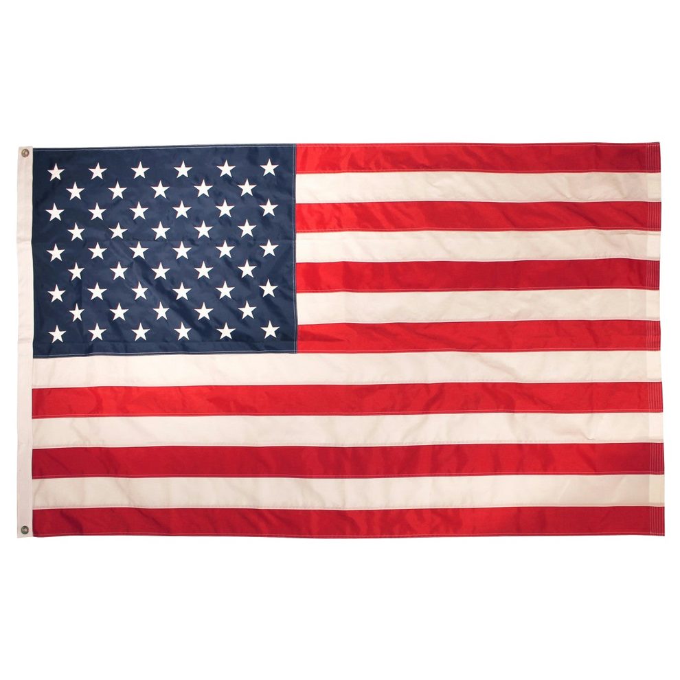 American flag with red, white, and blue colors on a white background
