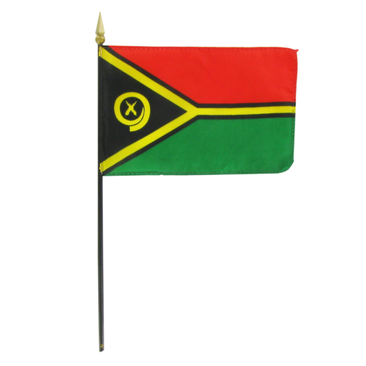 Vanuatu 4" x 6" Stick Flag