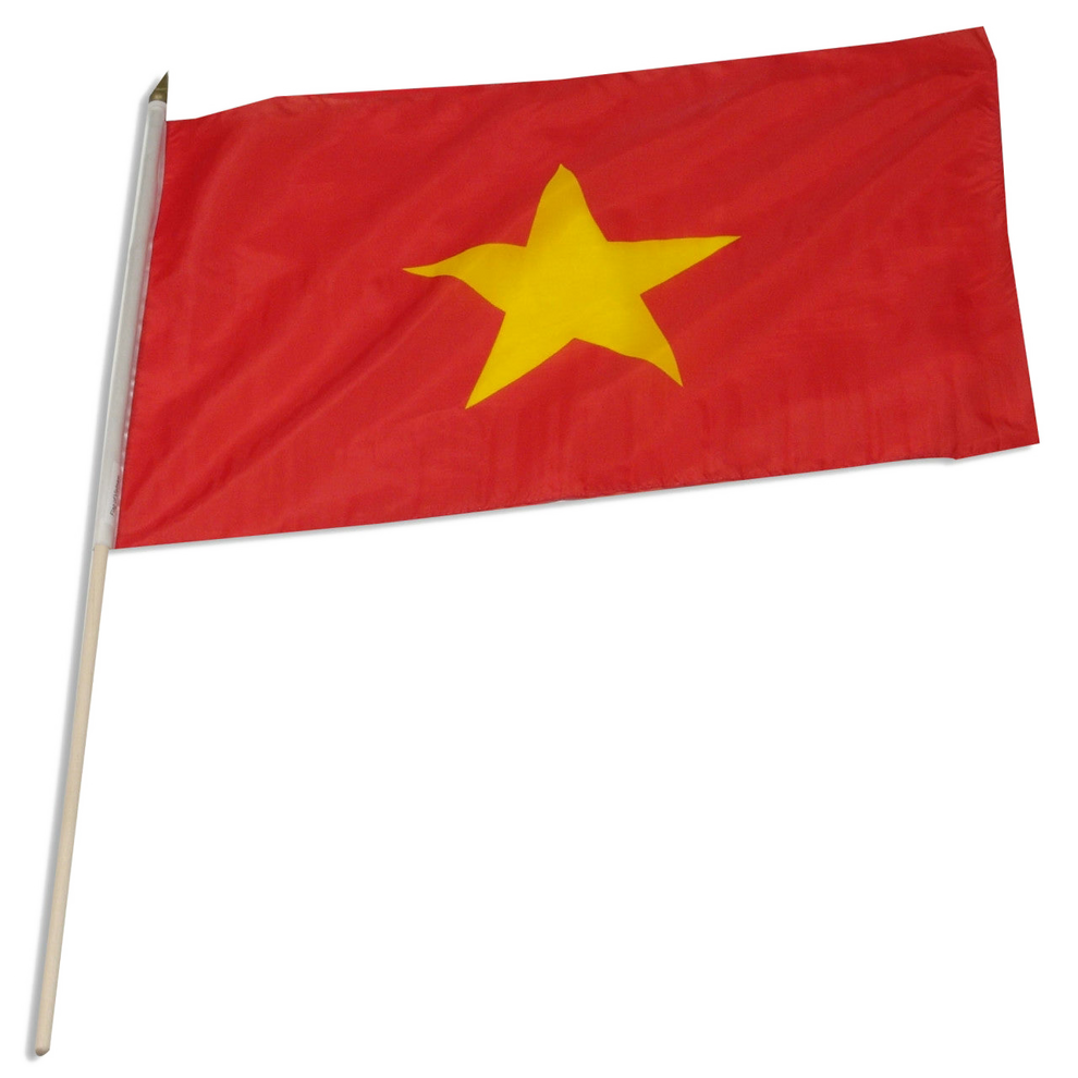 Vietnamese flag with a yellow star on a red background