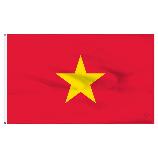 Vietnam flag with a yellow star on a red background