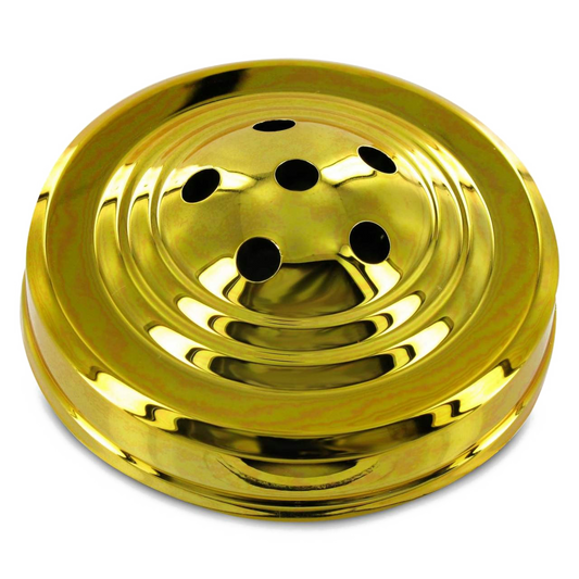 Gold metal desk flagpole stand for five stick flags
