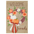 Fall Welcome Wreath Garden Flag - 12in x 18in