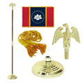 Super Tough Indoor Flagpole Kit with Nylon 3' x 5' Mississippi Flag