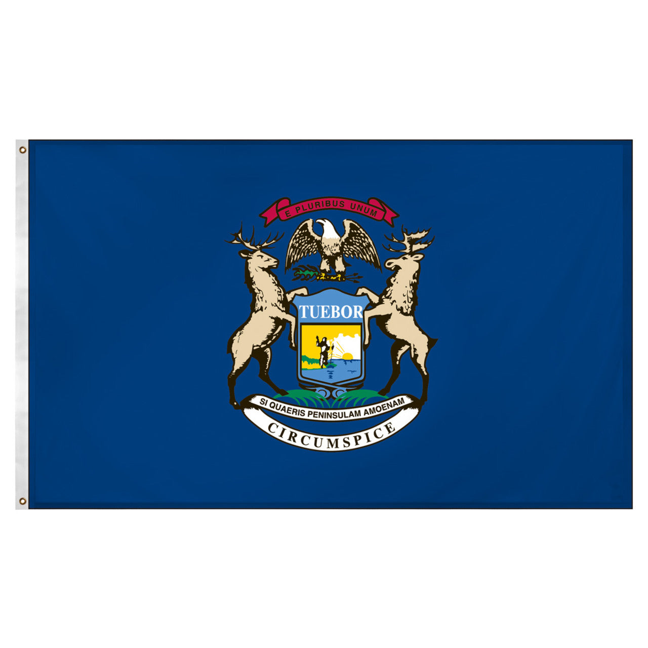 Michigan Flag 3ft x 5ft Super Knit  polyester