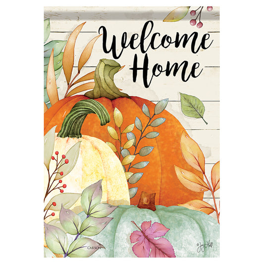 Carson Fall Banner Flag - Watercolor Pumpkins - 28in x 40in