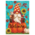 Pumpkin Gnome Garden Flag - 12in x 18in