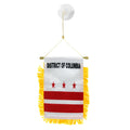Small flag with 'District of Columbia' text and red and white design on a white background