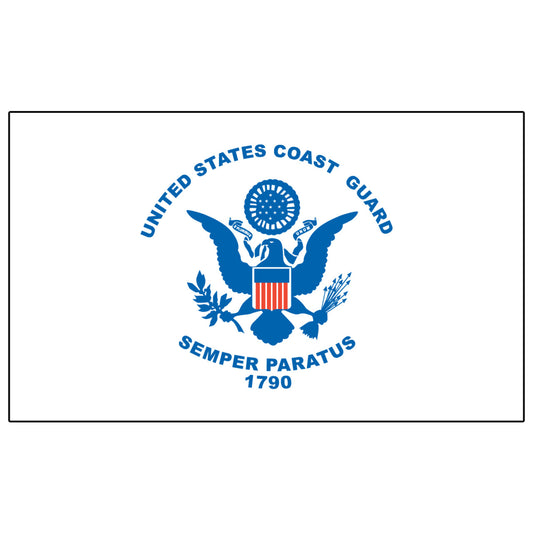 US Coast Guard Flag 4ft x 6ft Heavy Duty Spun Polyester