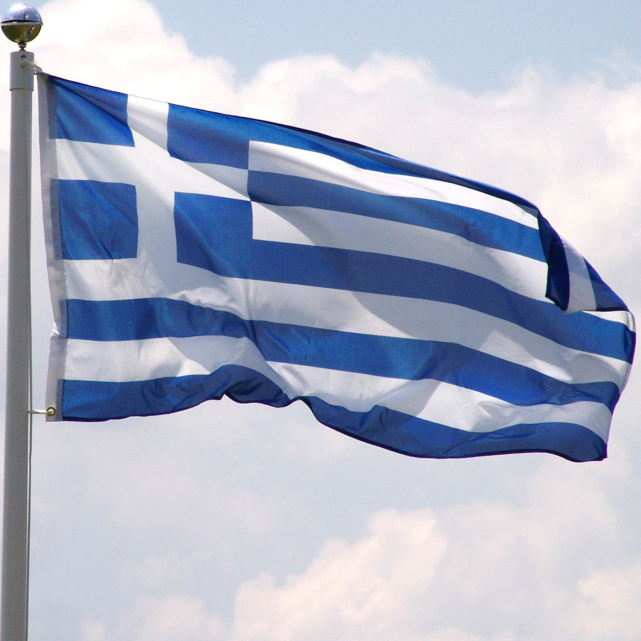 Greece flag 3ft x 5ft Super Knit polyester