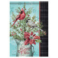 Carson Christmas Garden Flag - Chickadee & Cardinal - 12.5in x 18in