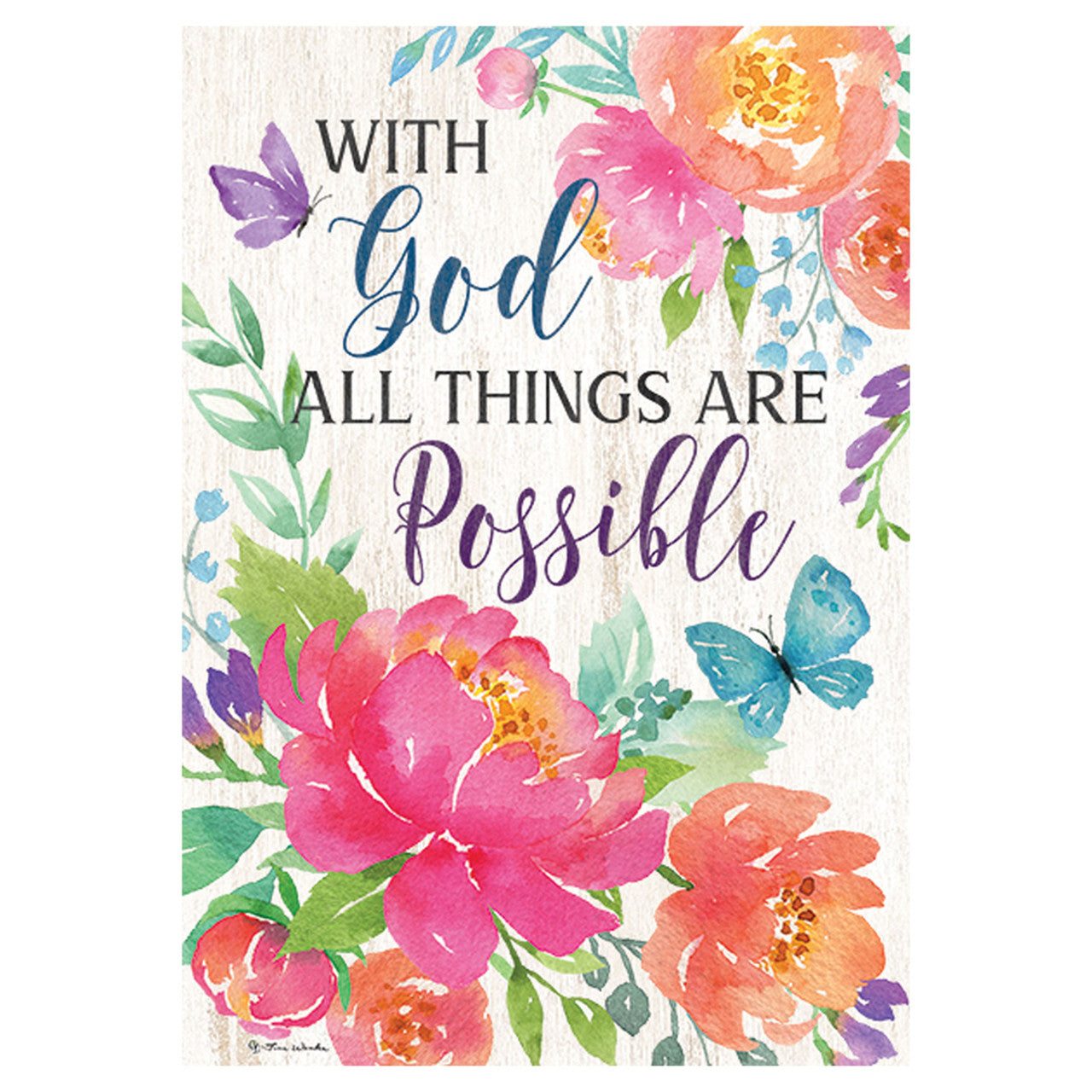 With God Banner Flag - 28in x 40in