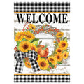 Carson Fall Banner Flag - Sunflower Wreath - 28in x 40in