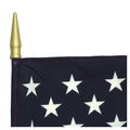 Valley Forge 2ft x 3ft Polyester Classroom American Flag with 48" Black Wood Staff and Spear Tip