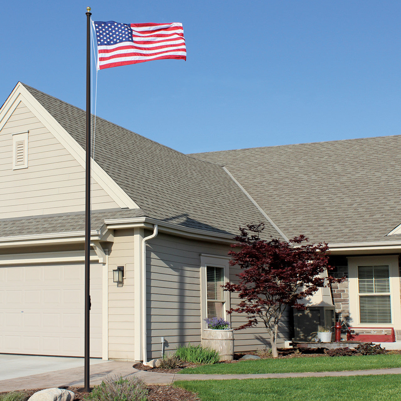 ECS35 Special Budget Series 35ft Commercial Flagpole - .156in Wall Thickness - 5in Butt Diameter