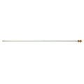 Super Tough 6ft Fiberglass One Piece Residential Flagpole - Finial Included, White Finish
