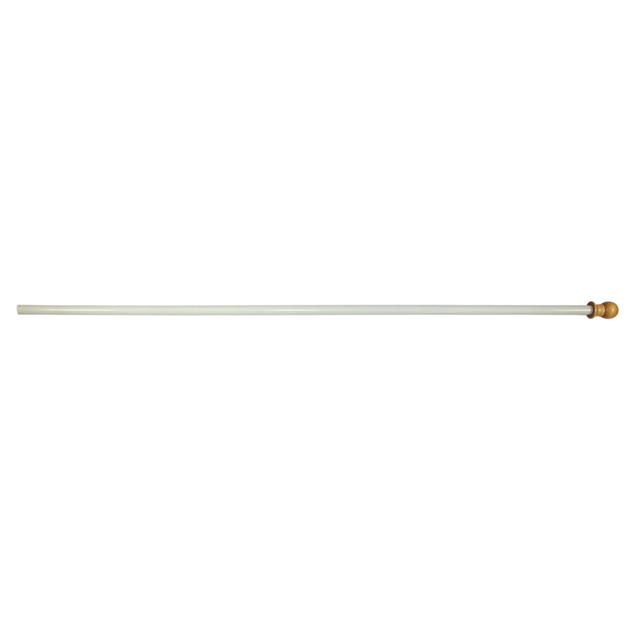 Super Tough 6ft Fiberglass One Piece Residential Flagpole - Finial Included, White Finish