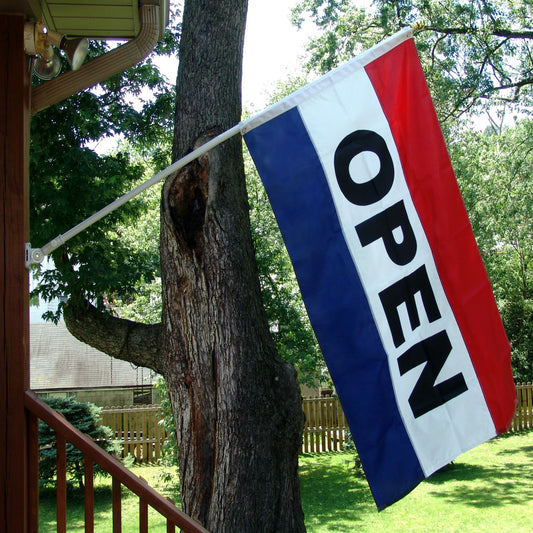 Open Flag Nylon 3ft x 5ft - Secondary Image - United States Flag Store Open Flag Nylon 3ft x 5ft