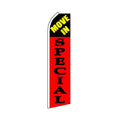Move In Special Swooper Flag - Red - 11.5ft x 2.5ft