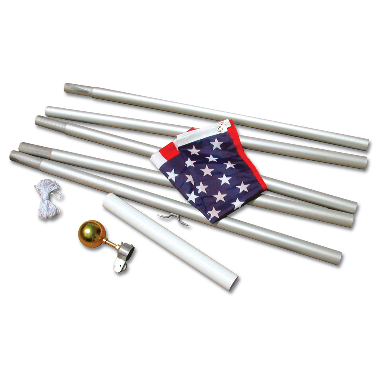 Valley Forge 20ft Aluminum Sectional Residential Flagpole Kit